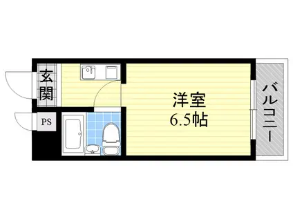 プリエールJR尼崎(ワンルーム/3階)の間取り写真