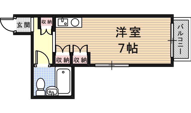 サンシティー21(ワンルーム/5階)の間取り写真