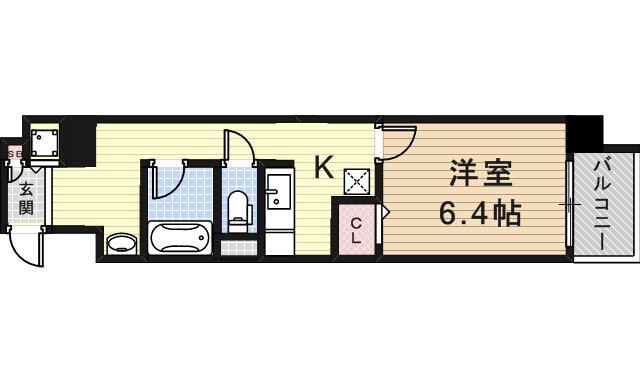 コンフォールメゾン(1K/3階)の間取り写真