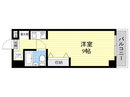 ボーン出屋敷(1K/5階)の間取り写真