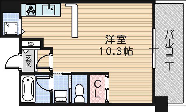 アーバネックス尼崎東難波(ワンルーム/5階)の間取り写真