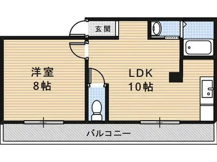 マンション信濃(1LDK/5階)の間取り写真