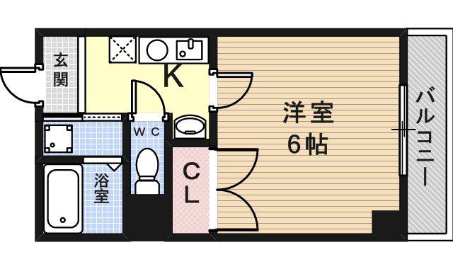 MY尼崎(1K/9階)の間取り写真