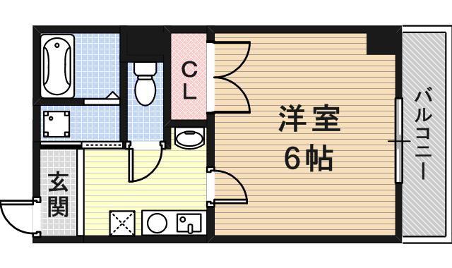 MY尼崎(1K/8階)の間取り写真