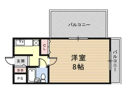カトレアマンション(1K/5階)の間取り写真