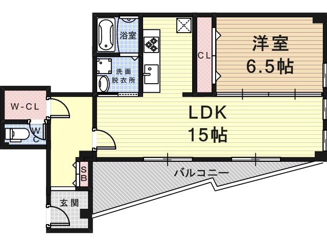 西大島ビル(1LDK/5階)の間取り写真