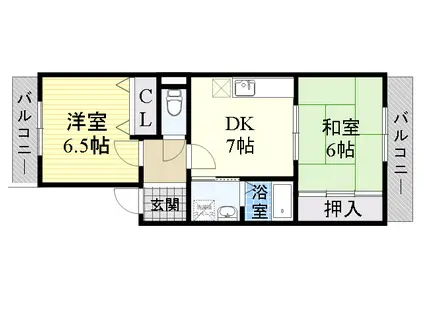 庄司マンション(2DK/2階)の間取り写真