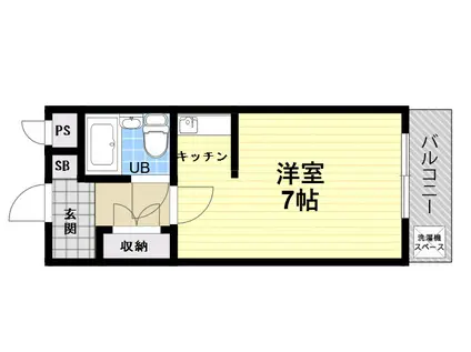 ラ・メゾン(ワンルーム/3階)の間取り写真