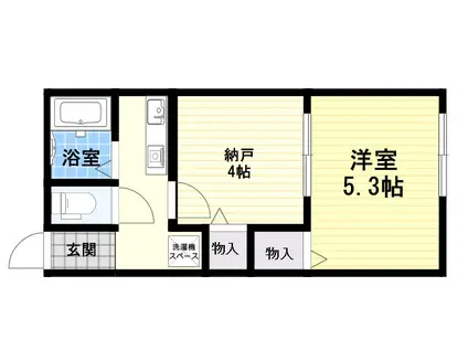 サニーフォレスト長洲(2K/1階)の間取り写真