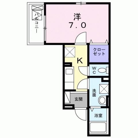ハイツ ユベーレン(1K/3階)の間取り写真