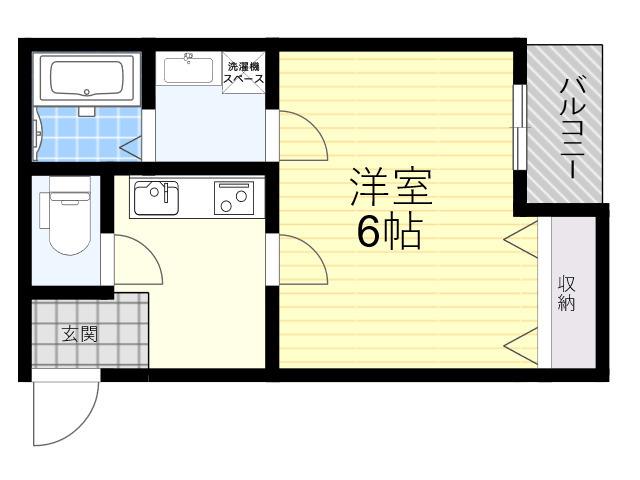 ALEGRIA尼崎西本町(1K/3階)の間取り写真
