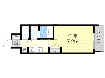 フレシール昭和通(1K/2階)の間取り写真