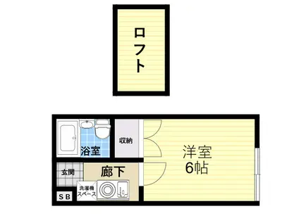 エンジェルコスモ稲葉荘2(1K/1階)の間取り写真