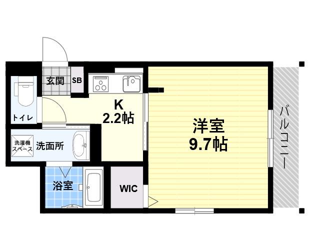 SUNNY COMFORT(1K/1階)の間取り写真