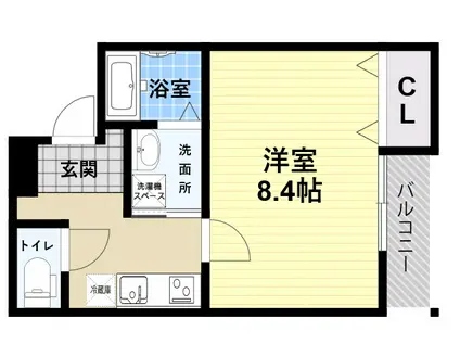 フジパレス長洲公園3番館(1K/3階)の間取り写真
