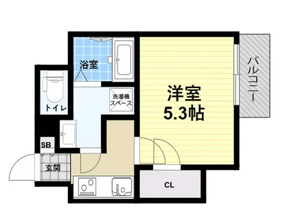 フォーリアライズ昭和南通I(1K/9階)の間取り写真