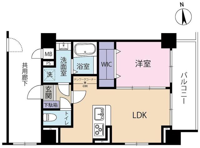 グラッドメゾン立花(1LDK/6階)の間取り写真