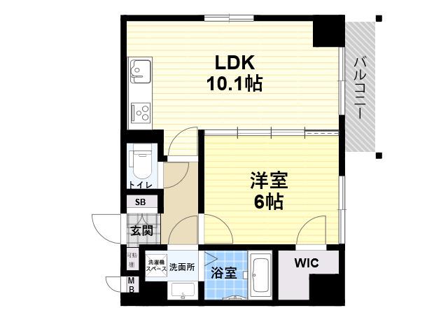 グラッドメゾン立花(1LDK/6階)の間取り写真