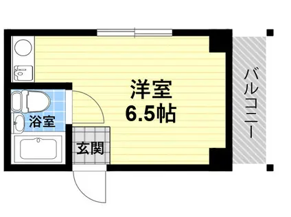 サンスマイル出屋敷(ワンルーム/3階)の間取り写真