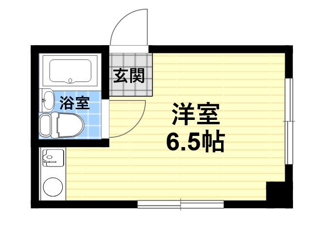 サンスマイル出屋敷(ワンルーム/1階)の間取り写真
