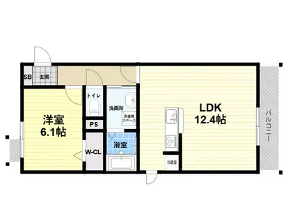 エクセレント・コテラ2(1LDK/1階)の間取り写真