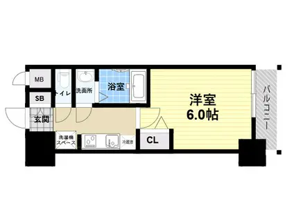 ファステート尼崎クロノス(1K/1階)の間取り写真