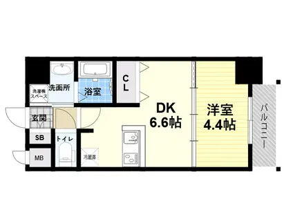 ファステート尼崎クロノス(1DK/11階)の間取り写真