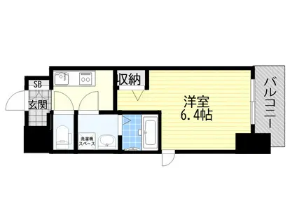 フォーリアライズ尼崎エラン(1K/11階)の間取り写真