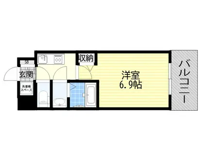 フォーリアライズ尼崎エラン(1K/12階)の間取り写真