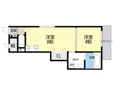 F ASECIA ALOE(1LDK/1階)の間取り写真