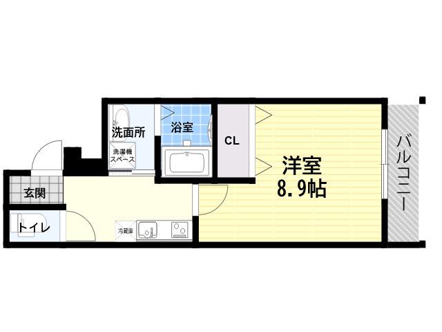 フジパレス神田南通1番館(1K/1階)の間取り写真