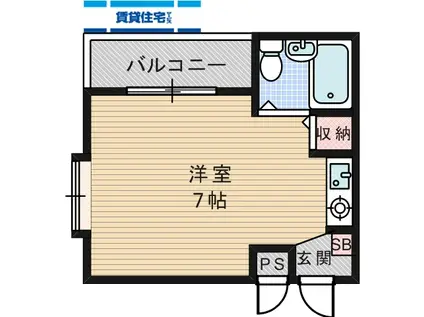 今井ハイツ(ワンルーム/3階)の間取り写真