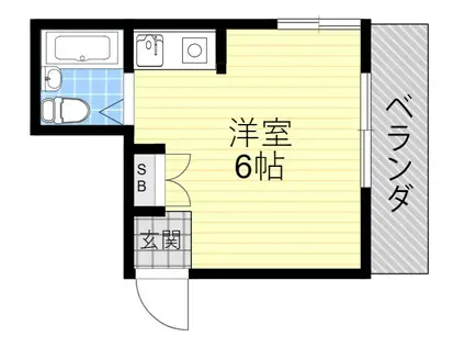 マンションMIKI(ワンルーム/1階)の間取り写真