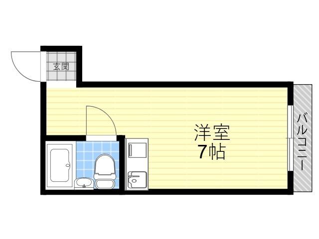 天正ビル(ワンルーム/4階)の間取り写真