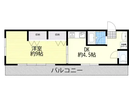 ドリームハイツ(1DK/2階)の間取り写真