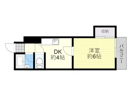 井上マンション(1DK/5階)の間取り写真