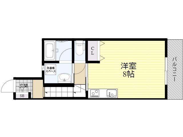 ハイツプランドール(ワンルーム/2階)の間取り写真