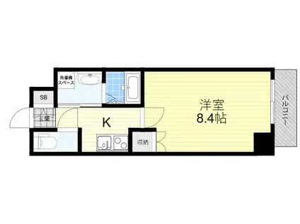 ARIETTE(1K/4階)の間取り写真