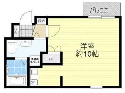 ESCALADE(ワンルーム/1階)の間取り写真