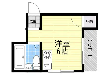 アルビオンシティ大池(ワンルーム/1階)の間取り写真