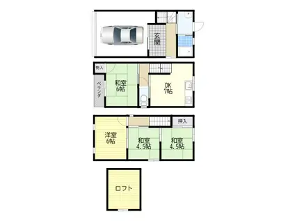 上神田2丁目テラス(4DK)の間取り写真