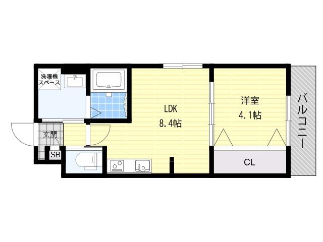 GRACIAS MAISON大和田(1LDK/1階)の間取り写真