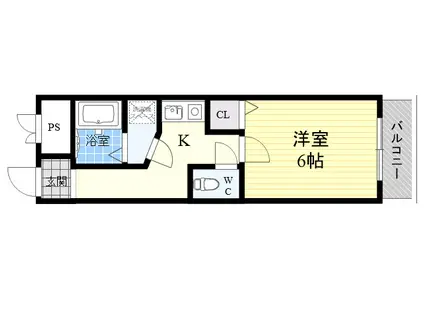 パールスクェアー(1K/5階)の間取り写真