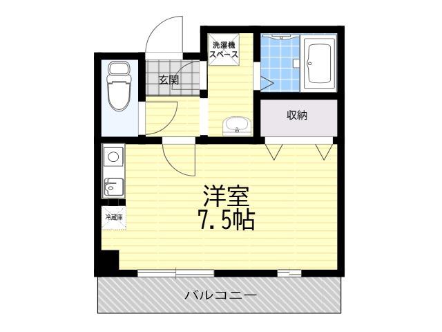 パナハイツ2001(ワンルーム/2階)の間取り写真
