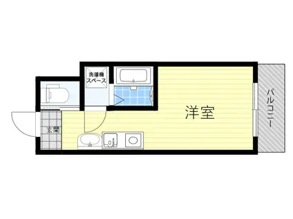 ヴィラほった(ワンルーム/2階)の間取り写真