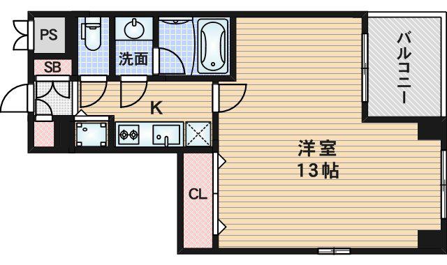 クレアール(1K/6階)の間取り写真