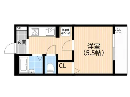 ベーラ・ドーモ・アキラ(1K/2階)の間取り写真