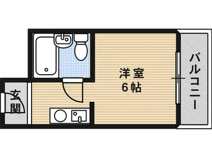 メゾン・ド六甲パート1(ワンルーム/3階)の間取り写真