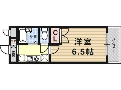 カーサ・ジュピター(1K/3階)の間取り写真