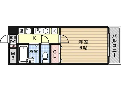 ベネッセ六甲(1K/2階)の間取り写真